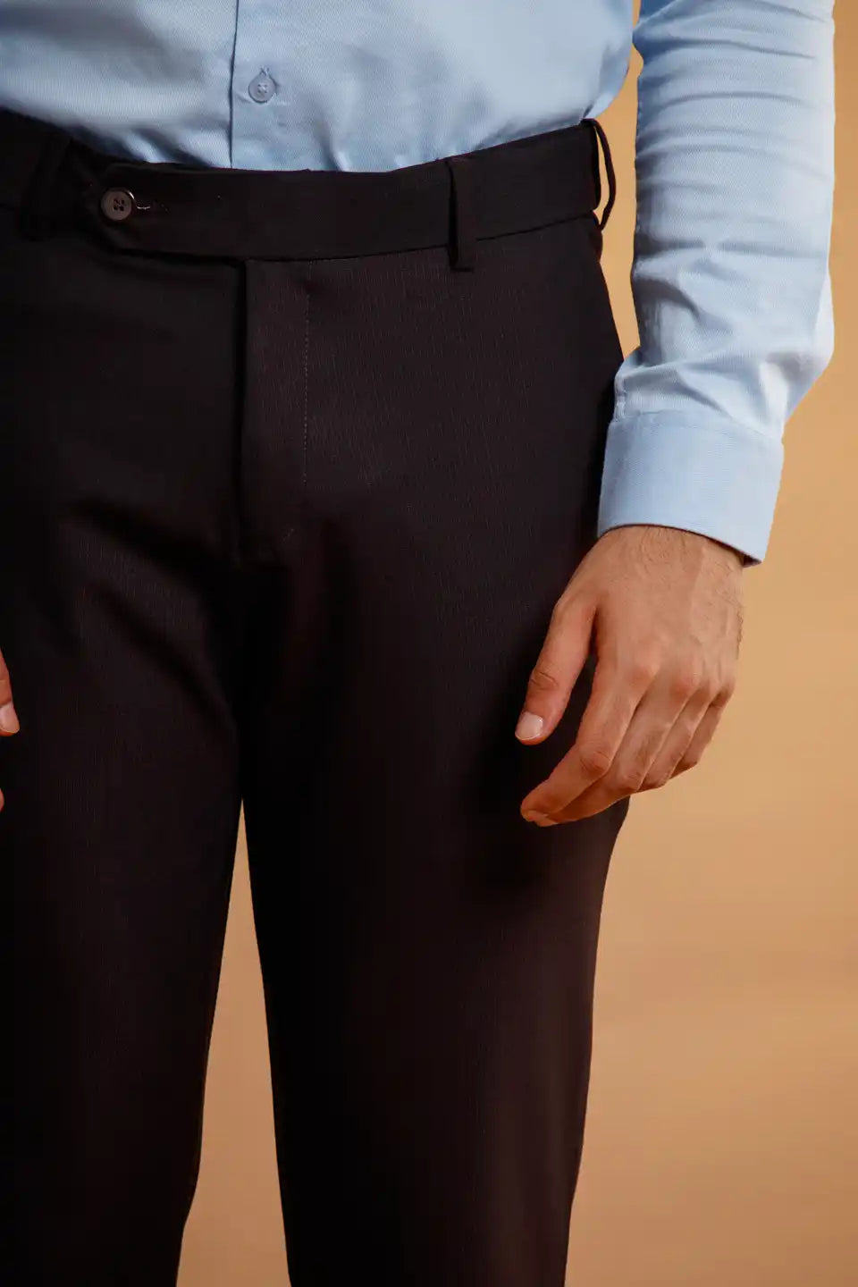 Men’s premium Dark Wine Flexiwaist Mild Lining Trousers for Men - Side view