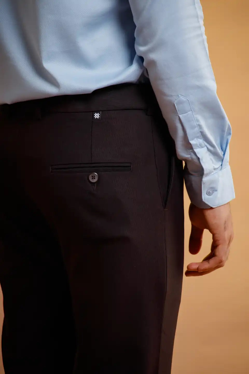 Men’s premium Dark Wine Flexiwaist Mild Lining Trousers for Men - Back view