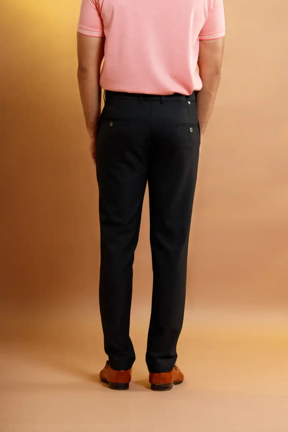 Men’s premium Jade Green Flexiwaist Mild Lining Trousers for Men - Back view