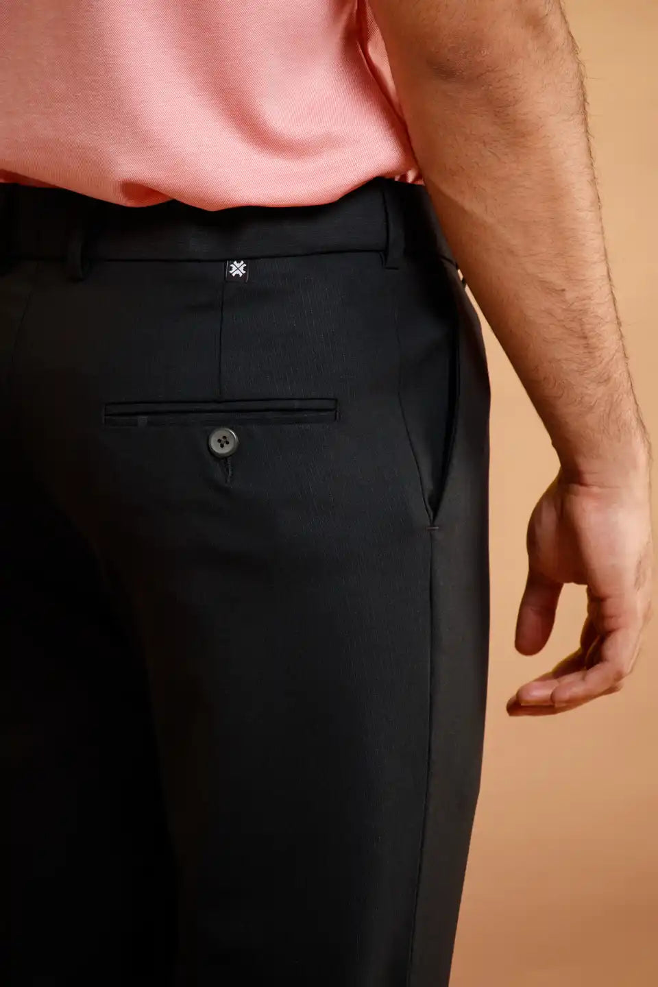 Men’s premium Jade Green Flexiwaist Mild Lining Trousers for Men - Back view