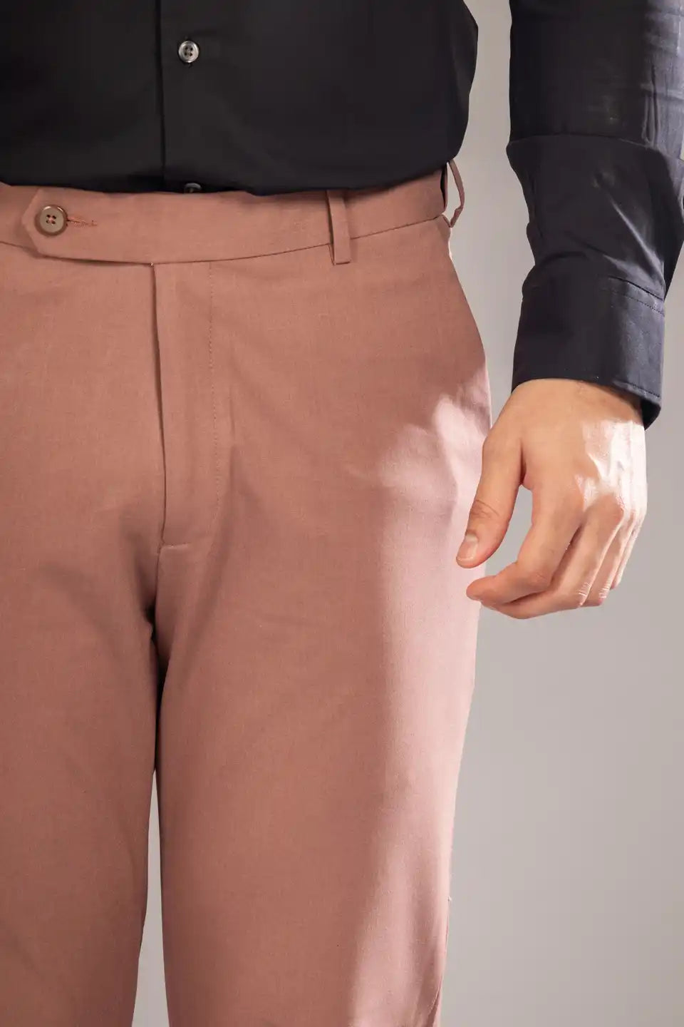 Men’s premium Chestnut Flexiwaist Stretchable Pants for Men – Front view