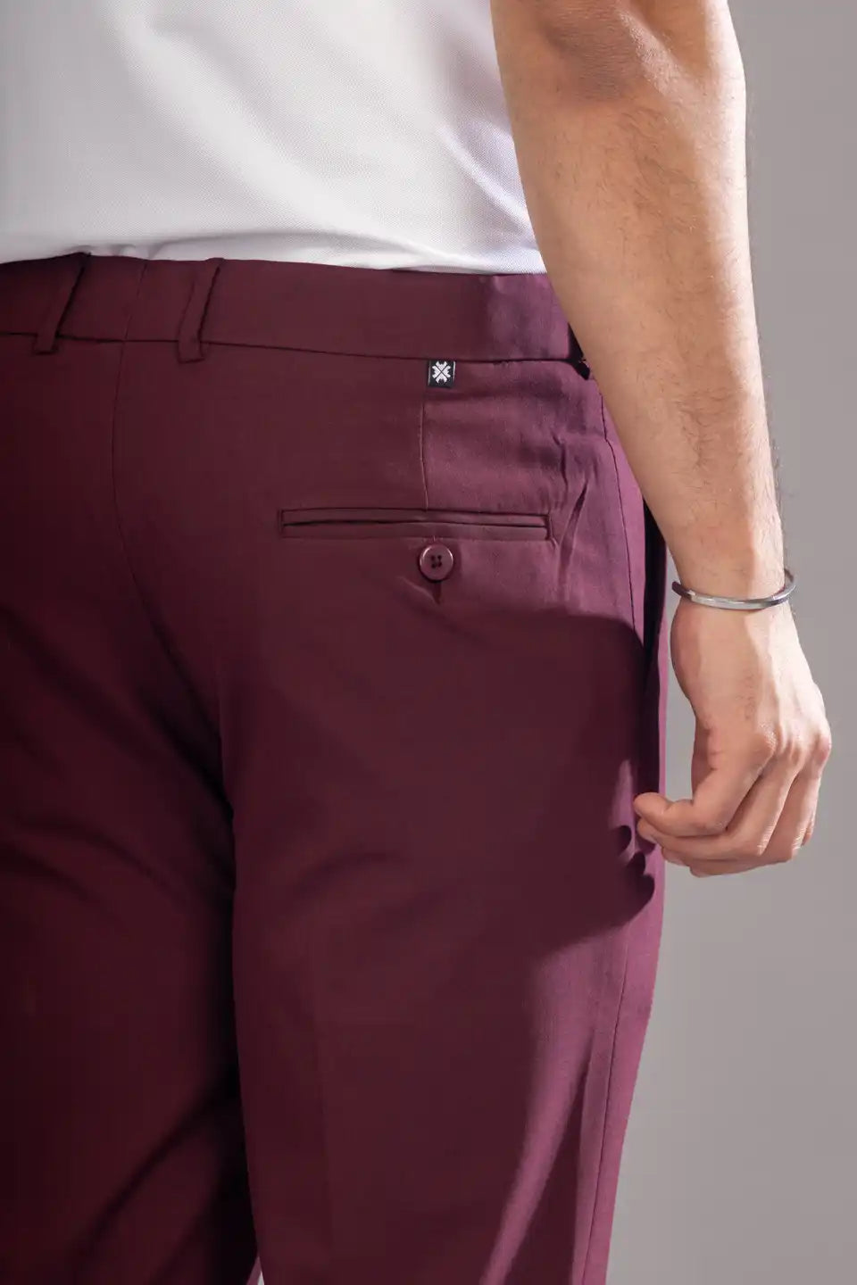 Men’s premium Mulberry Flexiwaist Stretchable Pants for Men – Back view