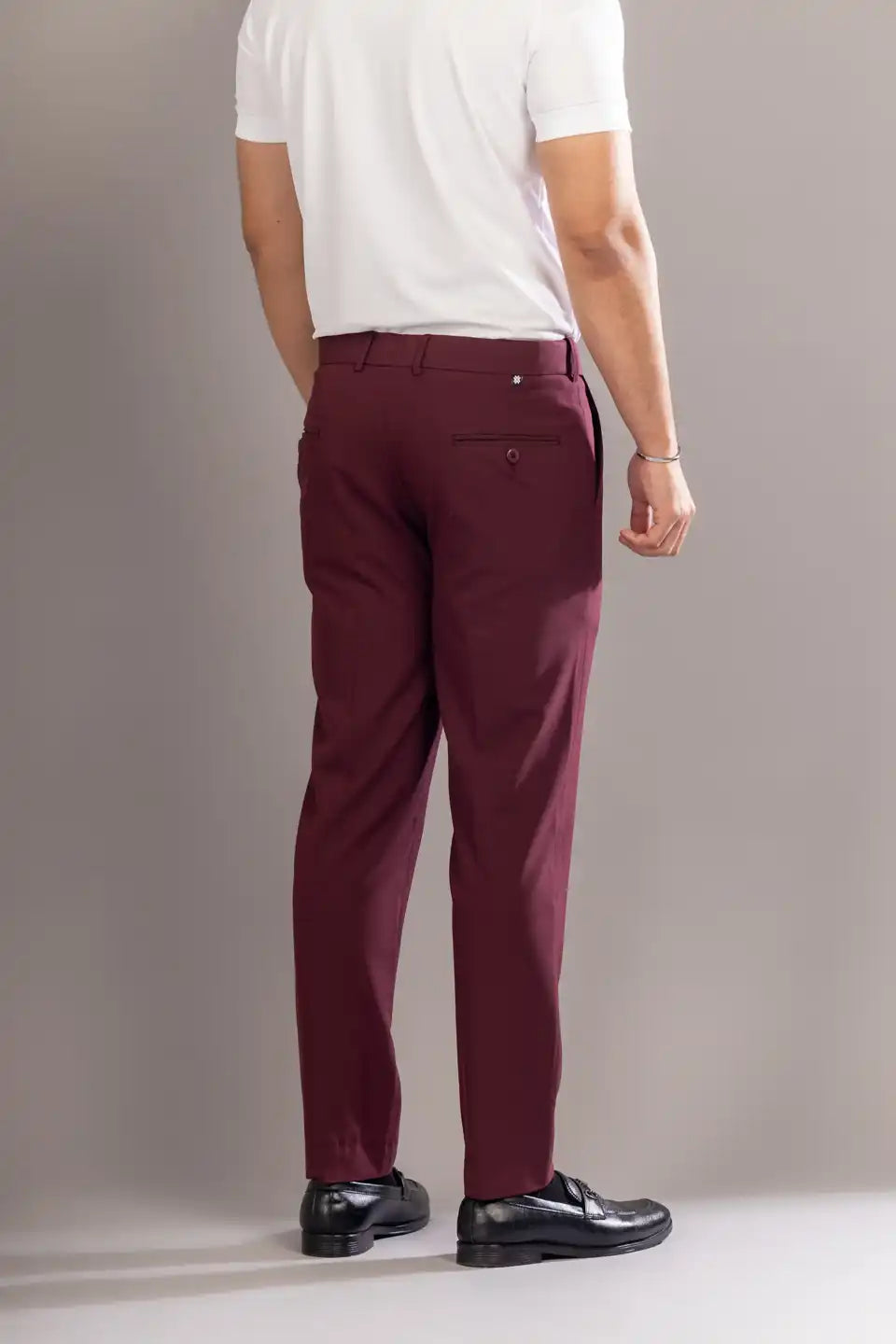 Men’s premium Mulberry Flexiwaist Stretchable Pants for Men – Back view