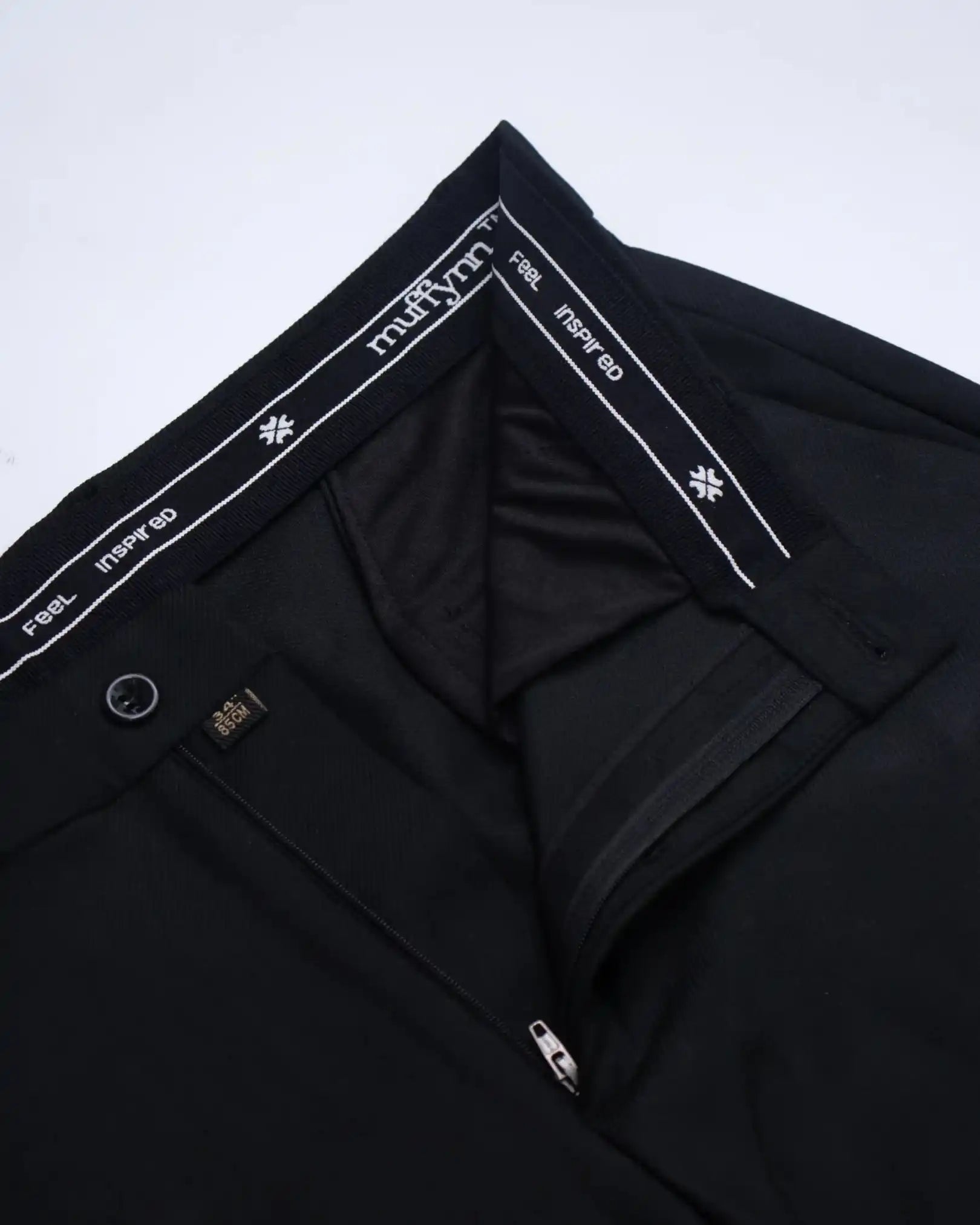 Men’s premium Black Truefit all day pants - fabric view
