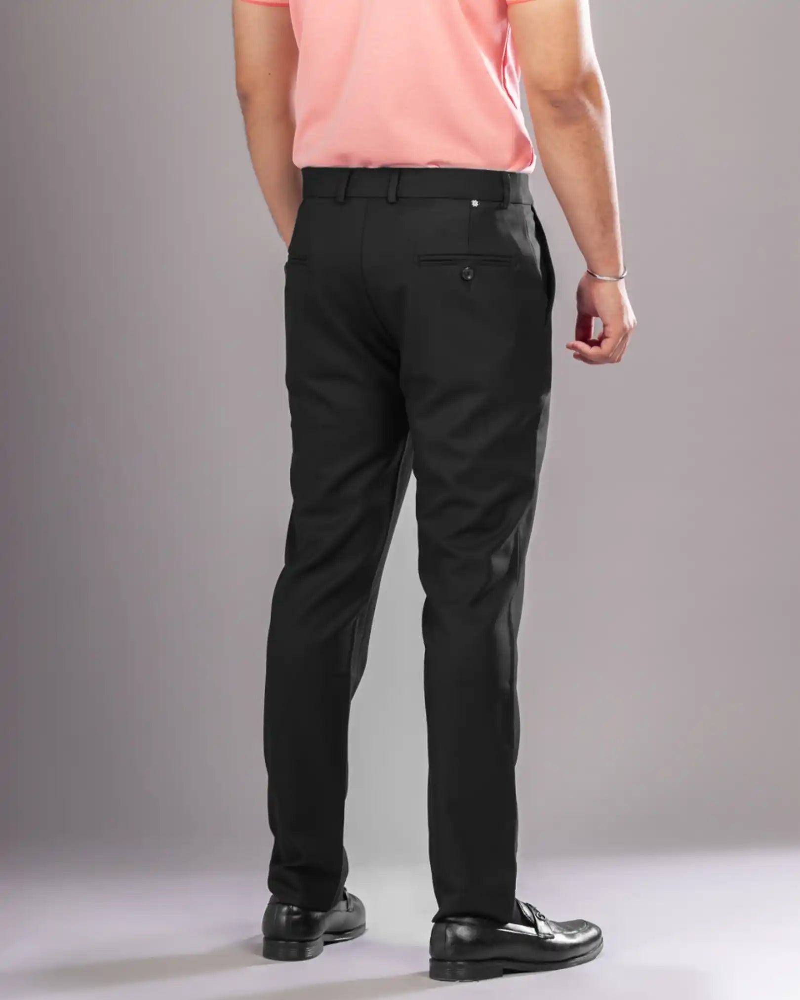 Men’s premium Charcoal Truefit all day pants - back view