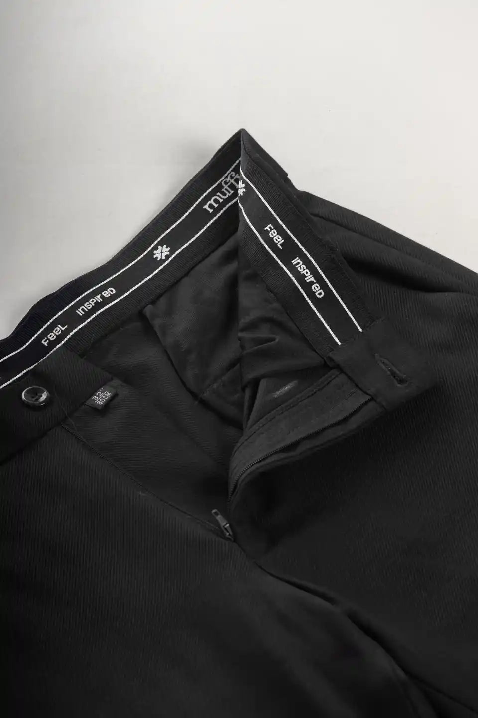 Men’s premium Charcoal Truefit all day pants - fabric view