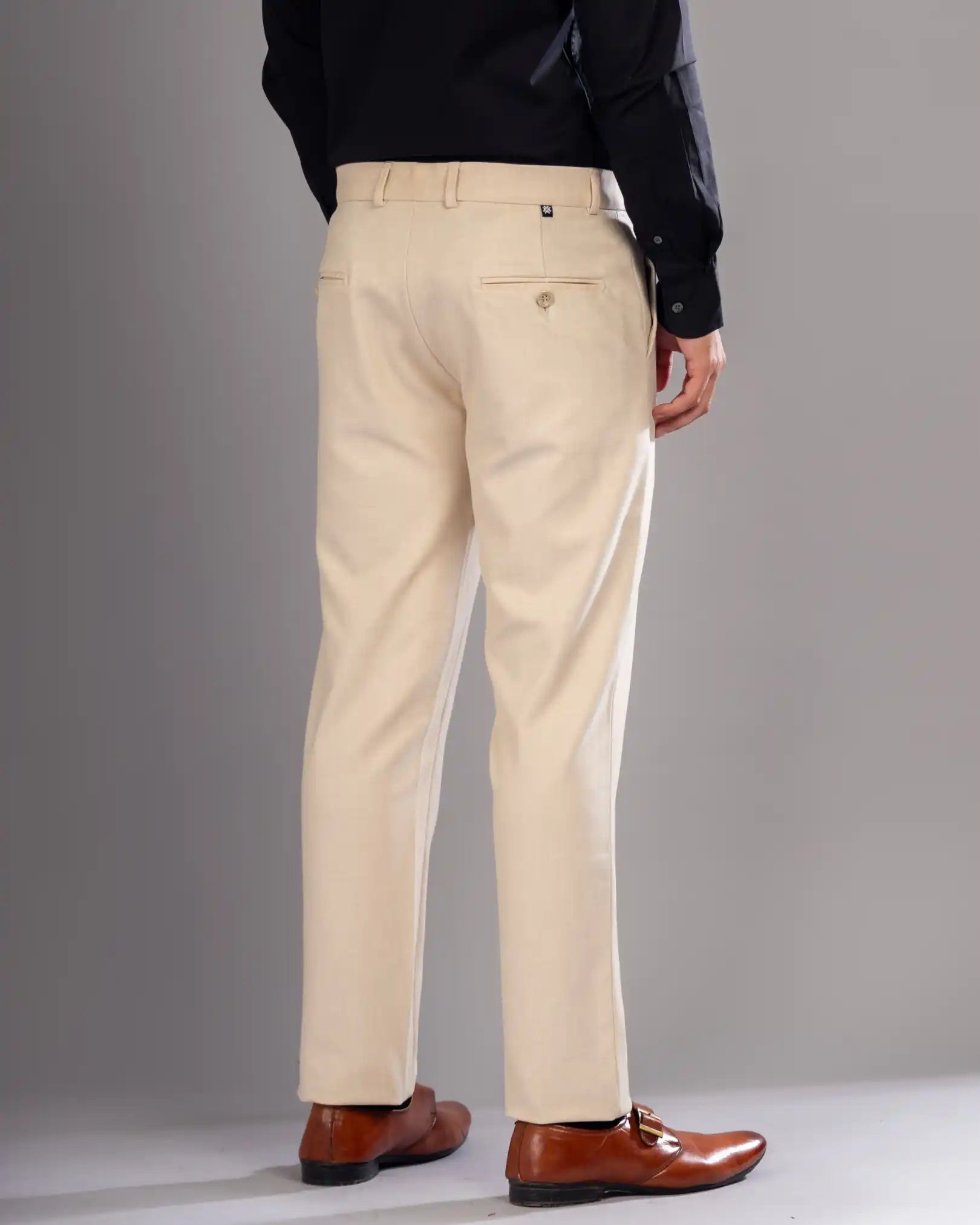 Men’s premium Cream Truefit all day pants - back view