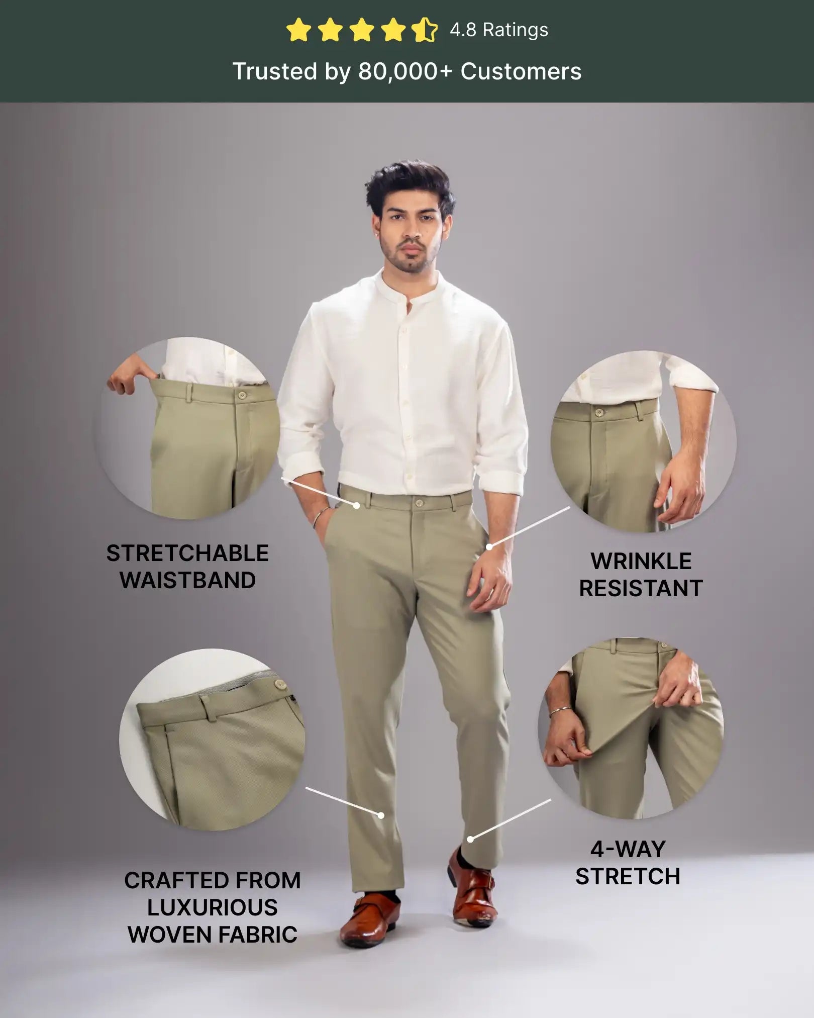 Men’s premium Laurel Truefit all day pants - front view