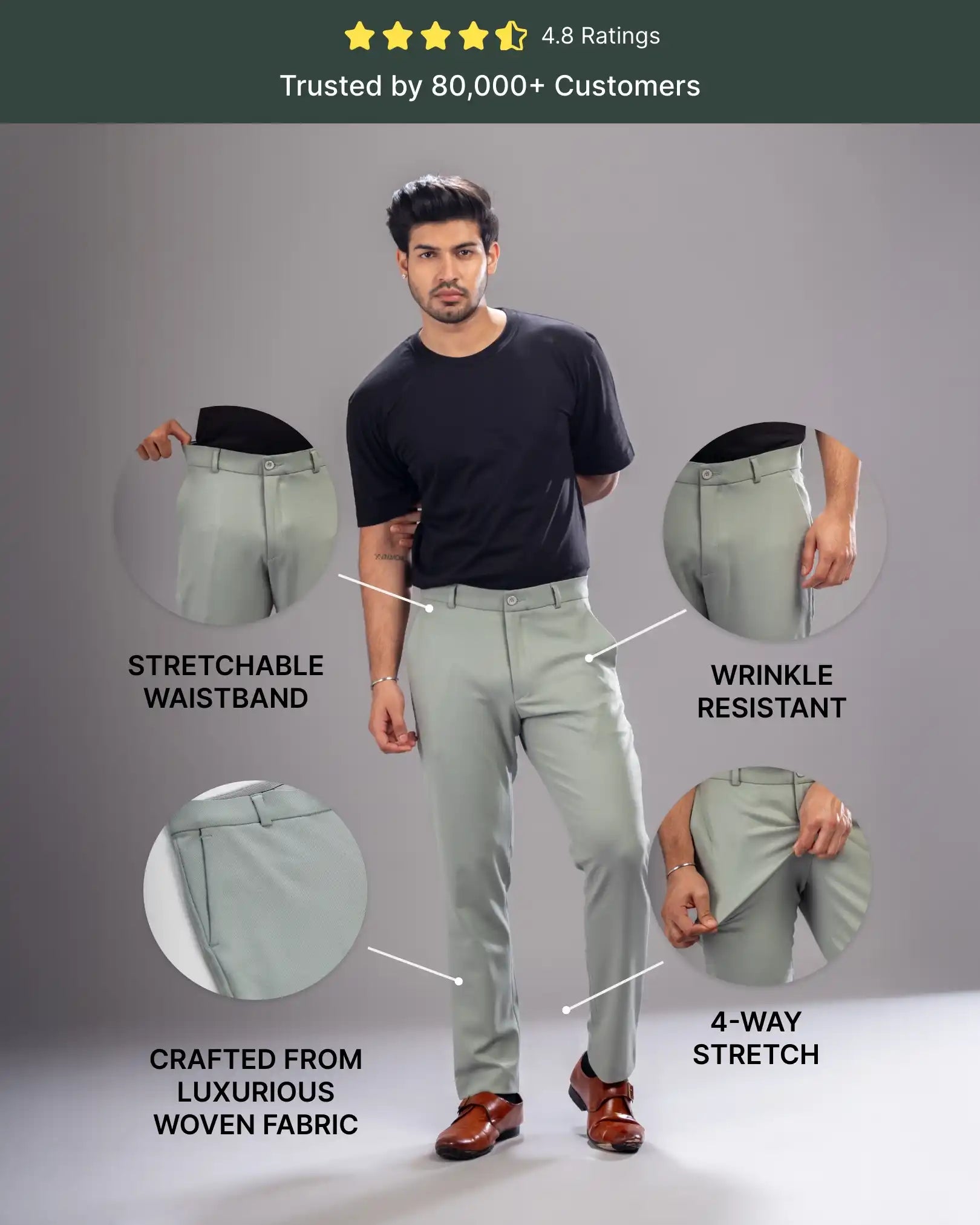 Men’s premium Teel Truefit all day pants - front view
