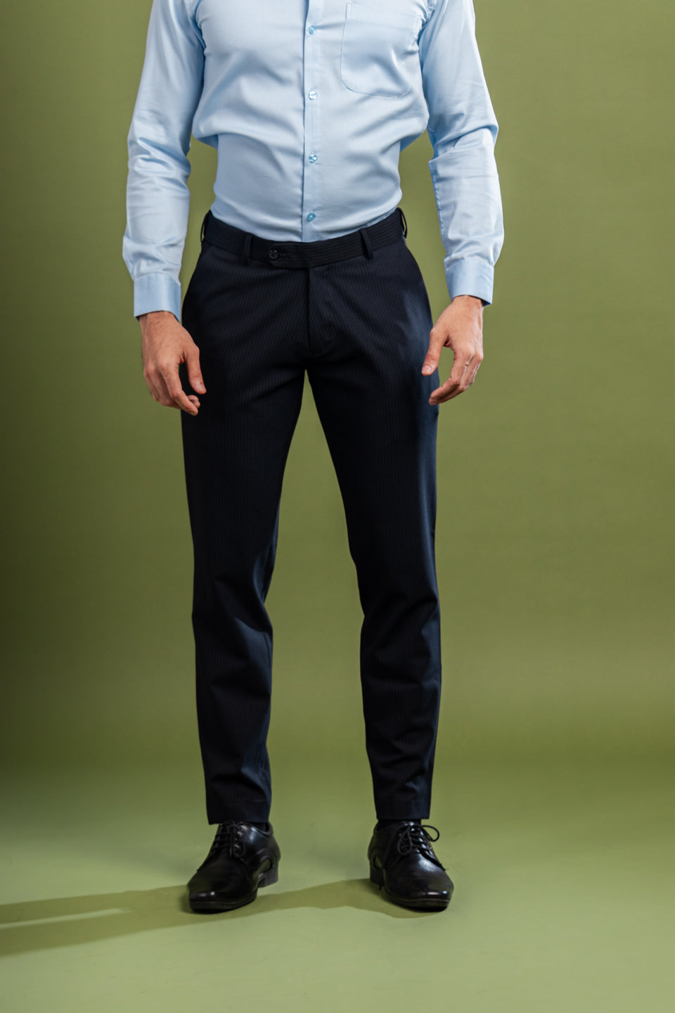 Royal Navy Pinstripe Flexiwaist Pant – Front View