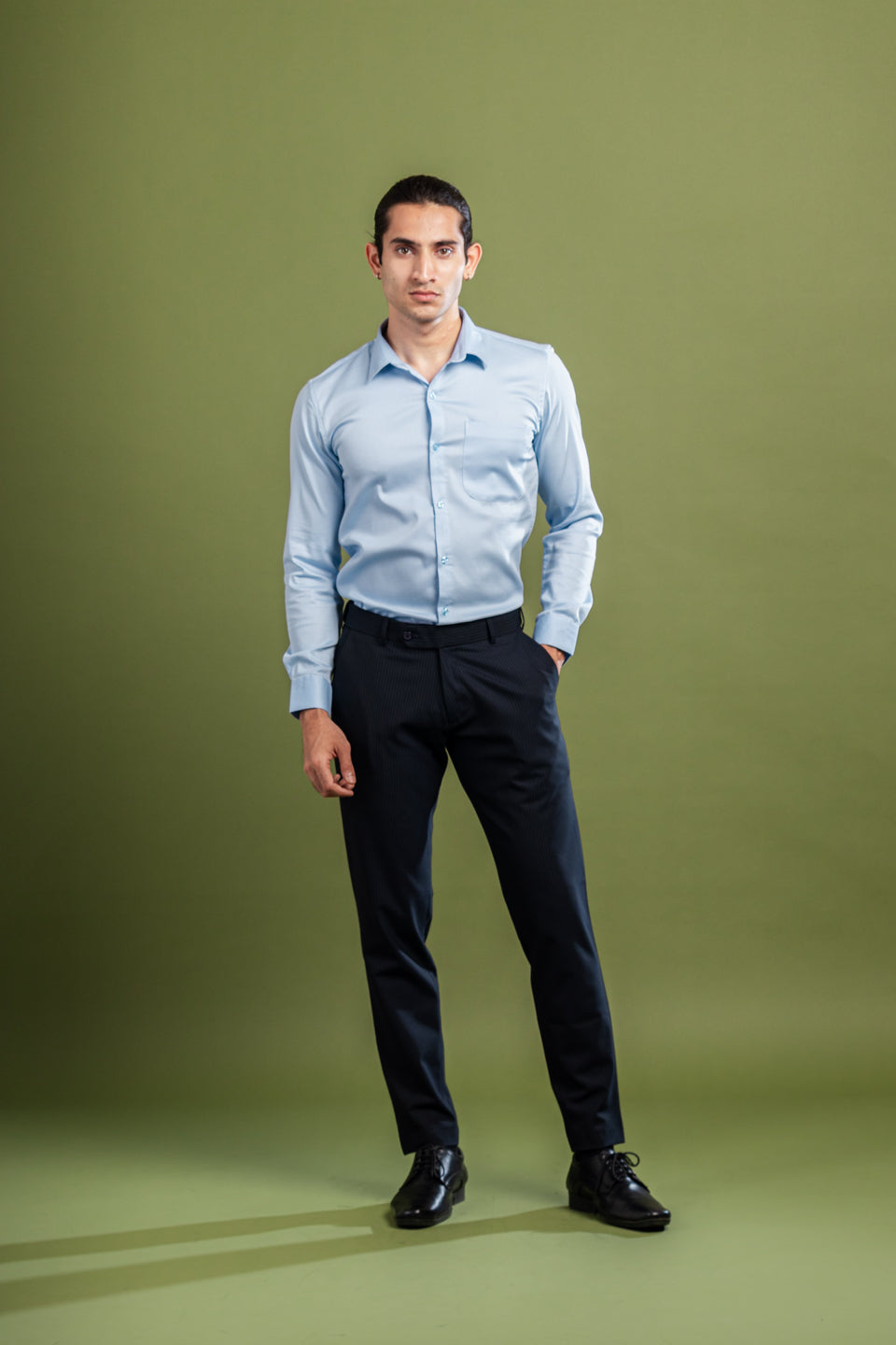 Royal Navy Pinstripe Flexiwaist Pant – Front View