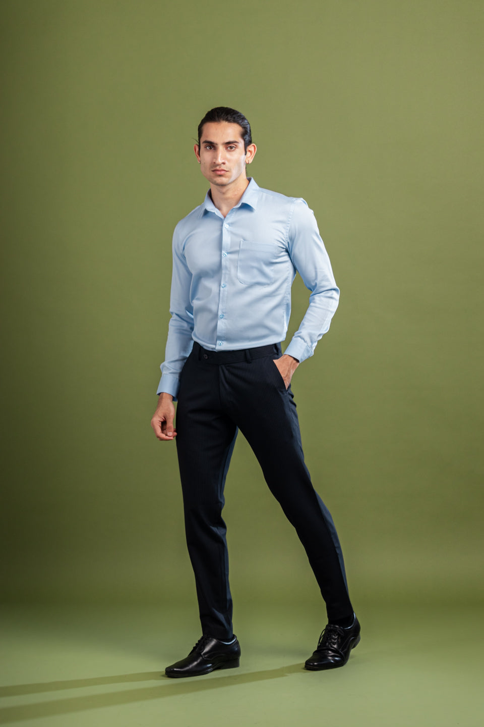 Royal Navy Pinstripe Flexiwaist Pant – Front View