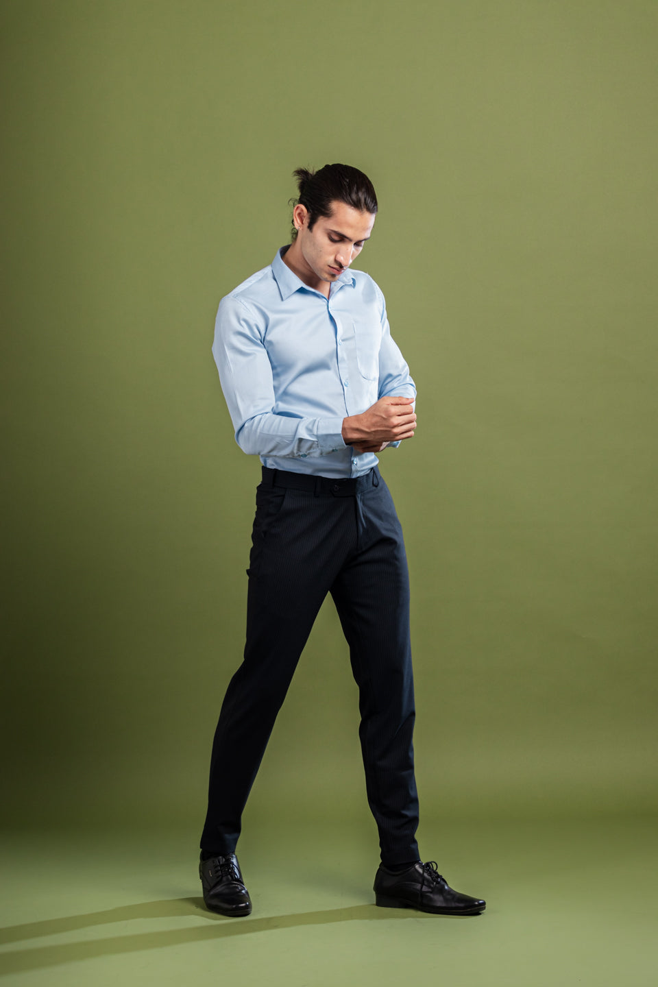 Royal Navy Pinstripe Flexiwaist Pant – Lifestyle View