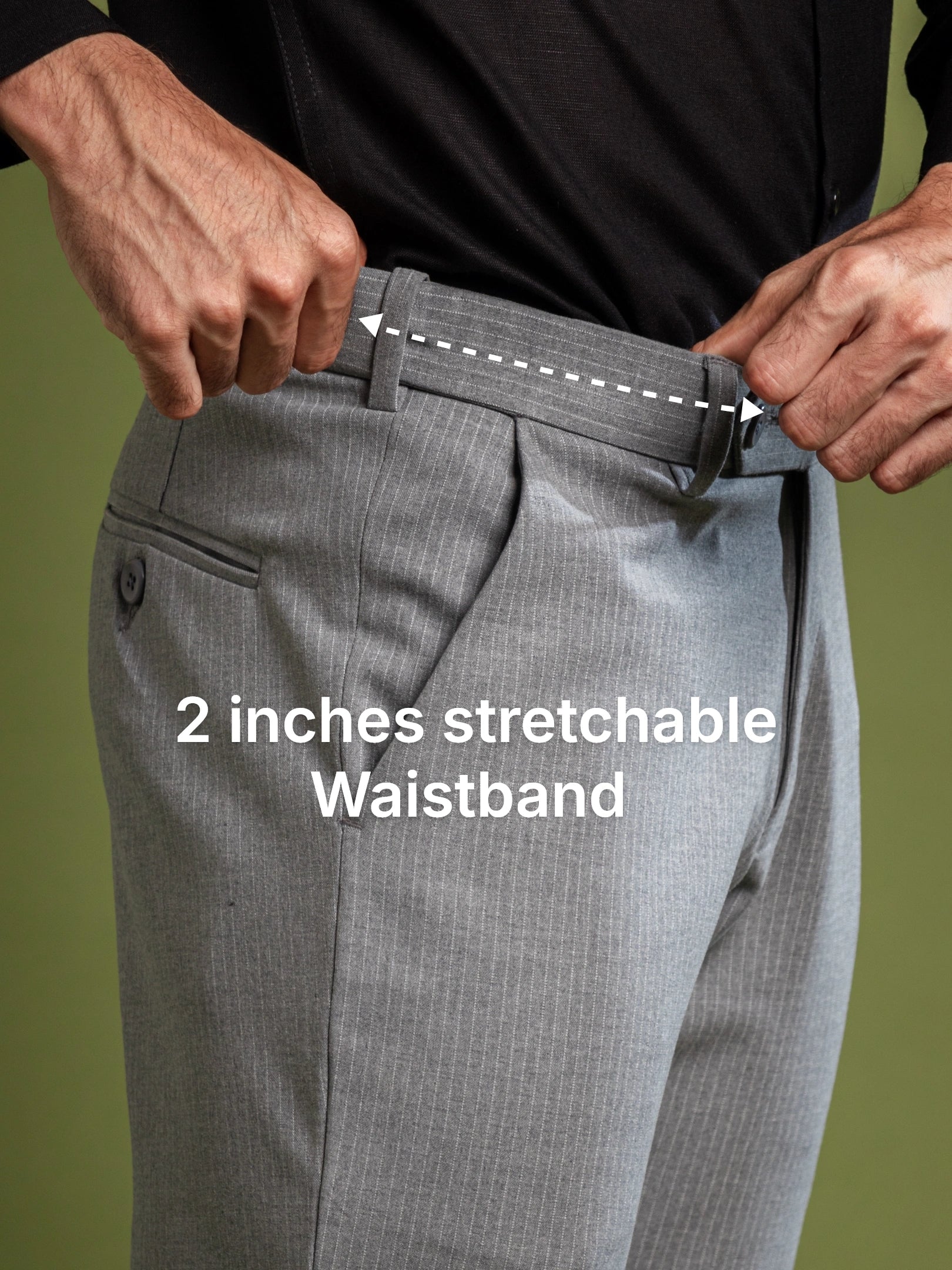 Urban Grey Pinstripe Flexiwaist Pant