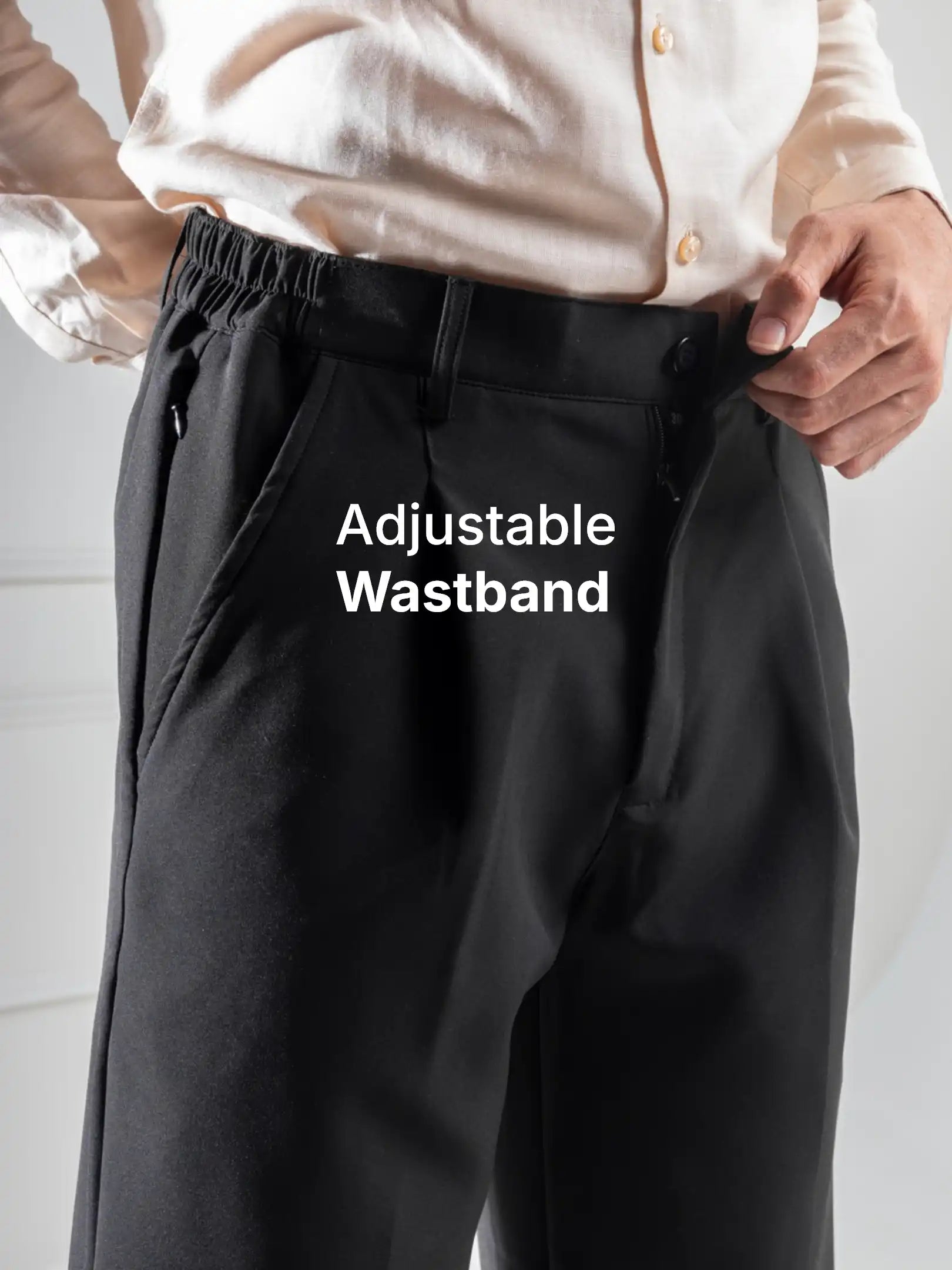 Classic Black Korean Pleated Pant