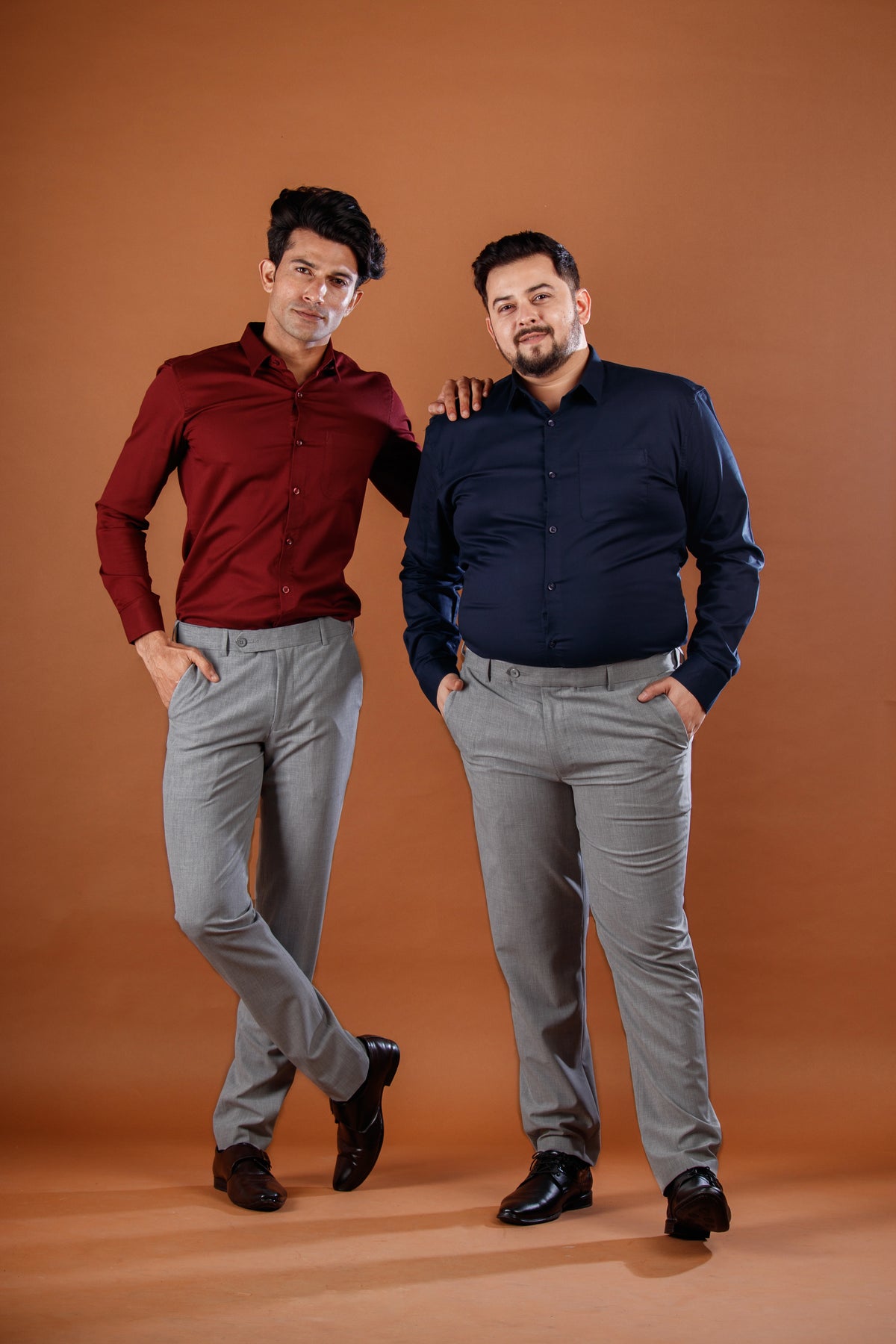 Shadow Grey Flexiwaist Straight Fit Pants