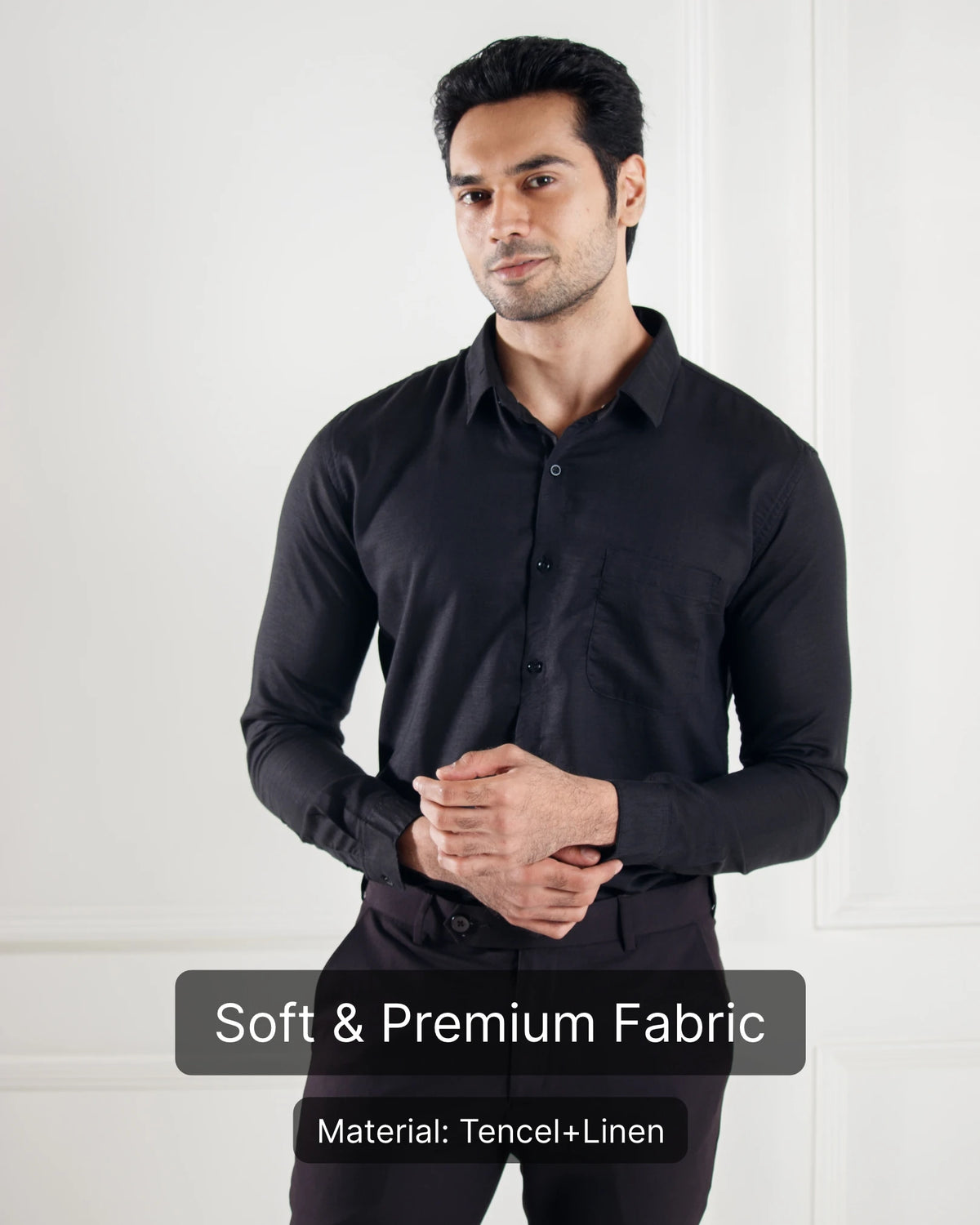 Raven Black Tencel Shirt