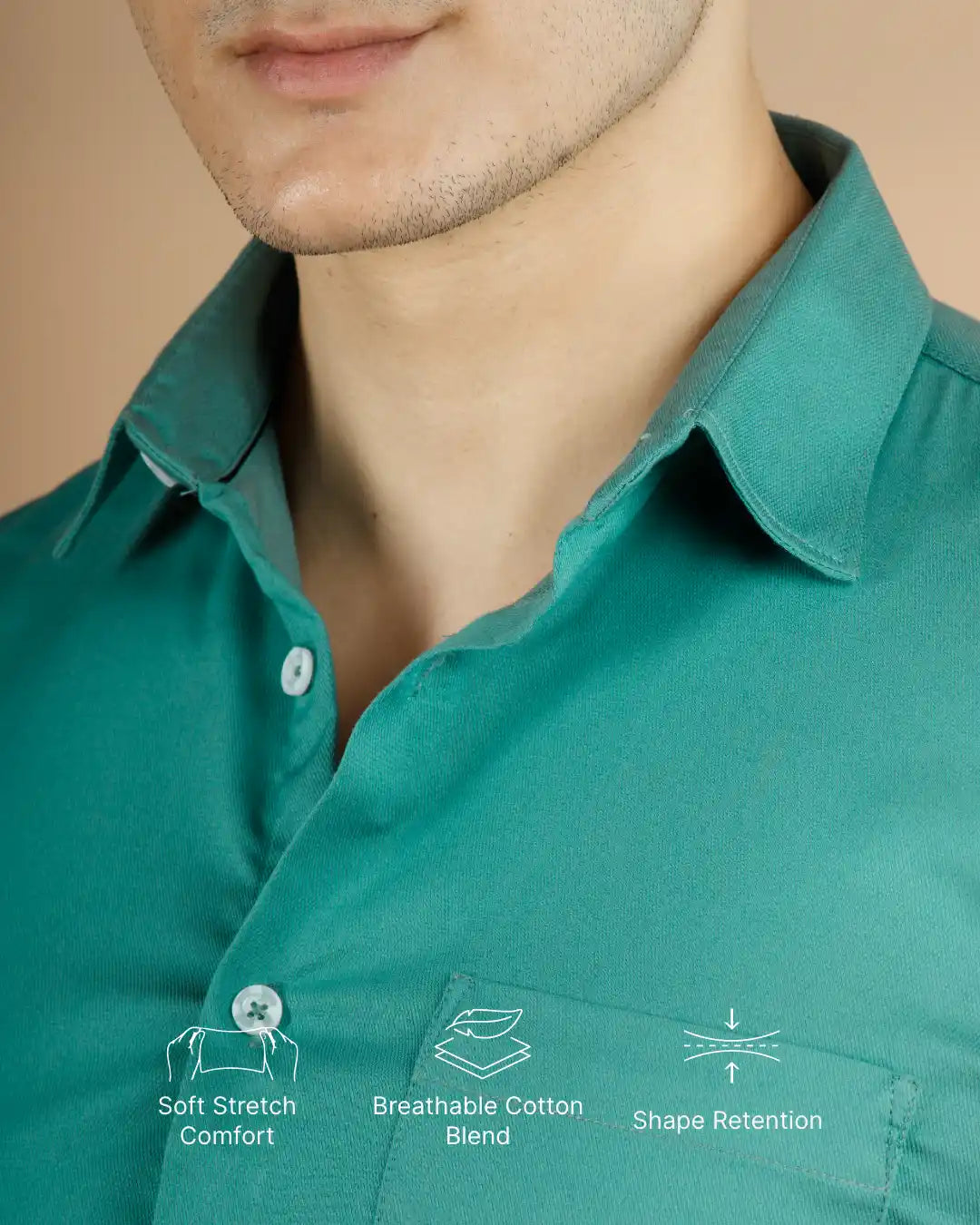 Sea Green Nix Shirt For Men