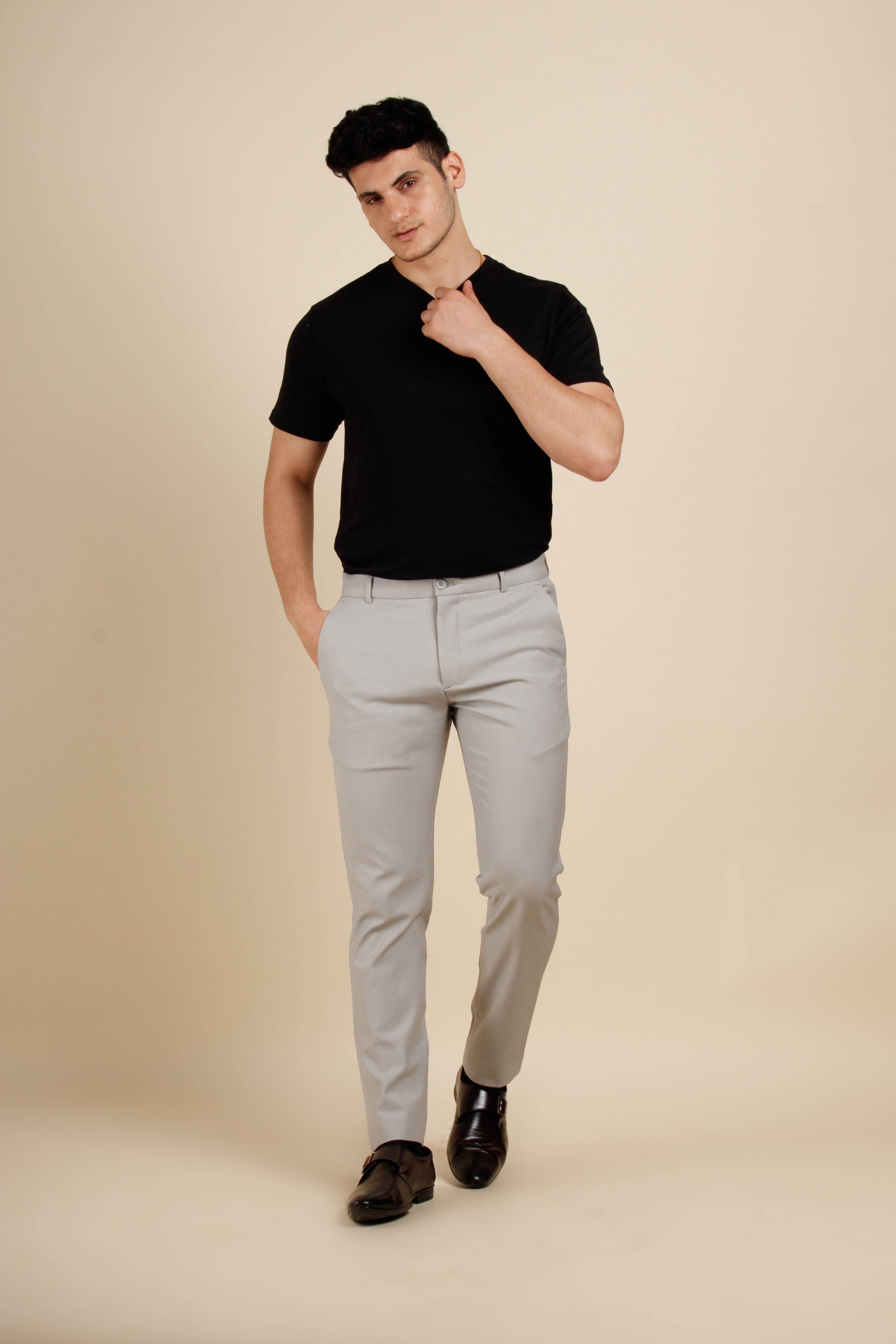 Ultra stretch Twill In Silver Grey