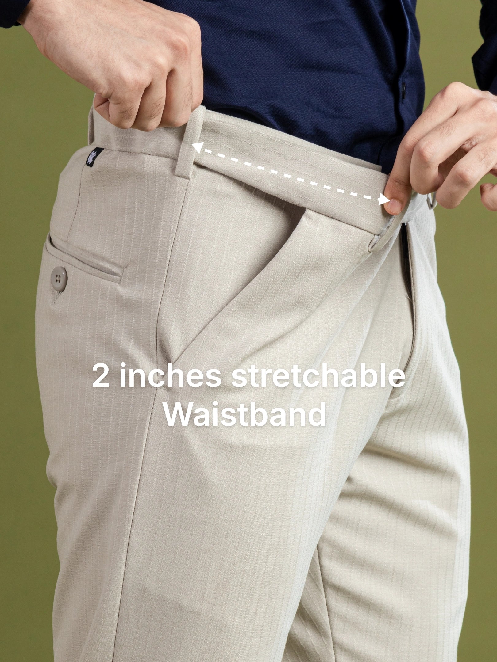 Almond Cream Soft Lining Flexiwaist Pant