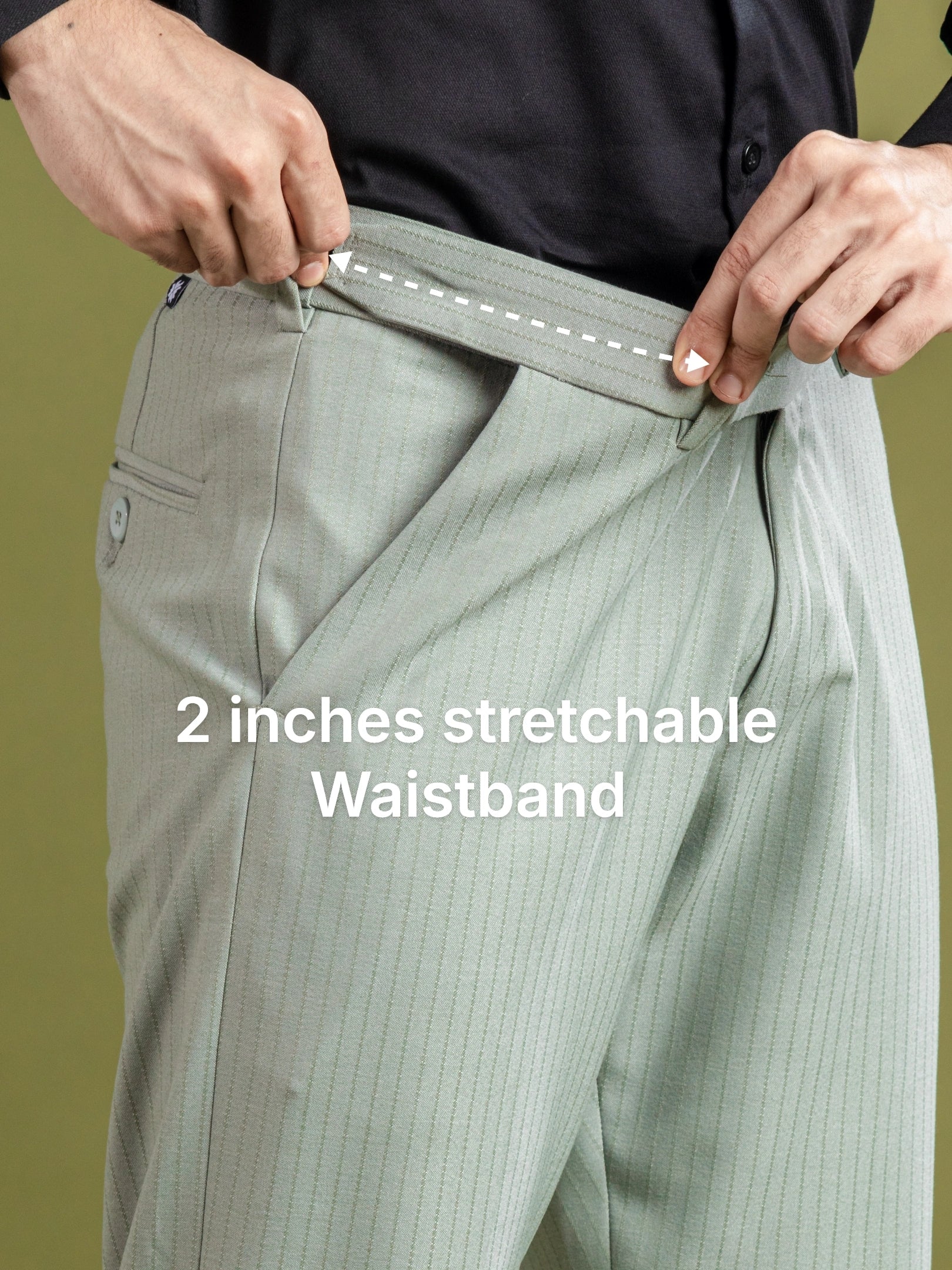 Ash Olive Soft Lining Flexiwaist Pant