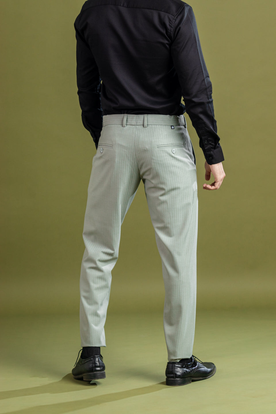 Ash Olive Soft Lining Flexiwaist Pant – Back view