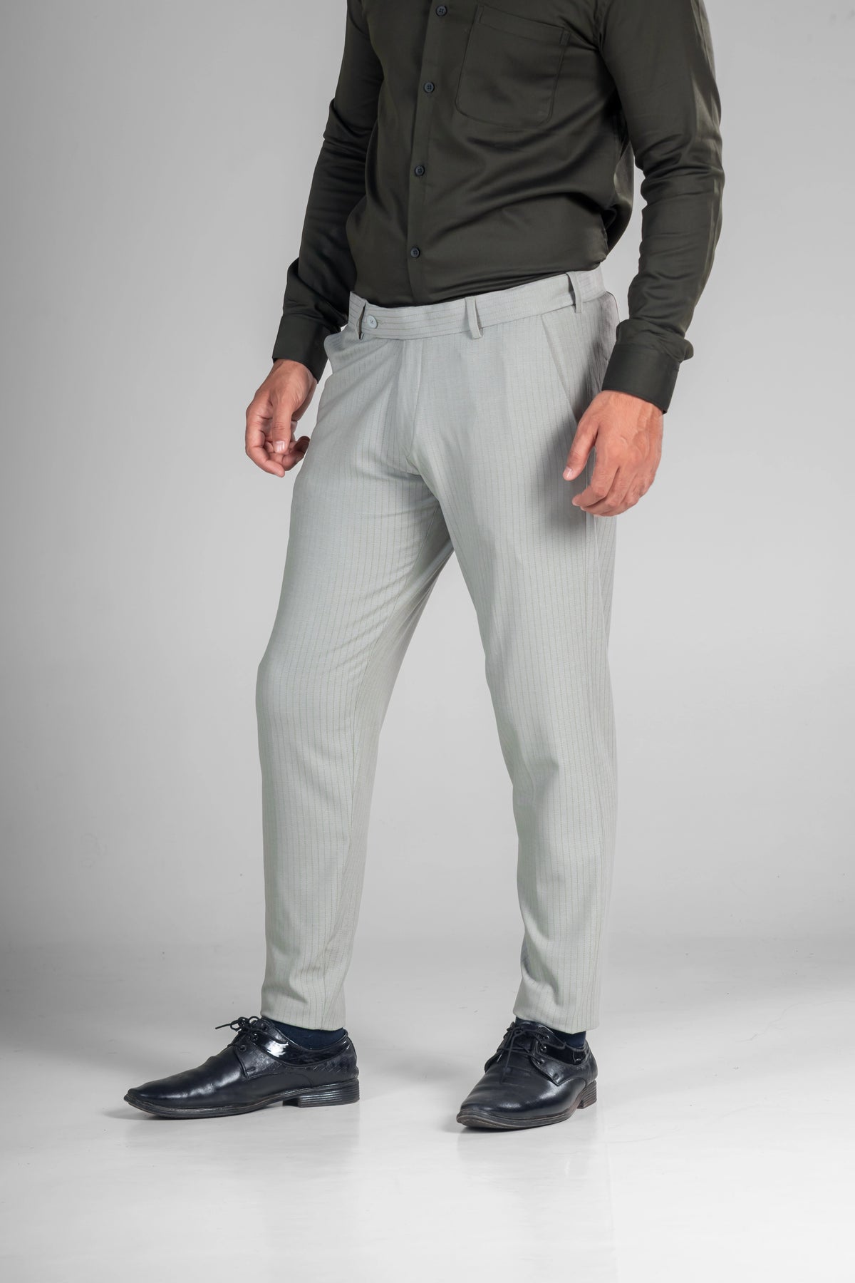 Ash Olive Soft Lining Flexiwaist Pant – Side view
