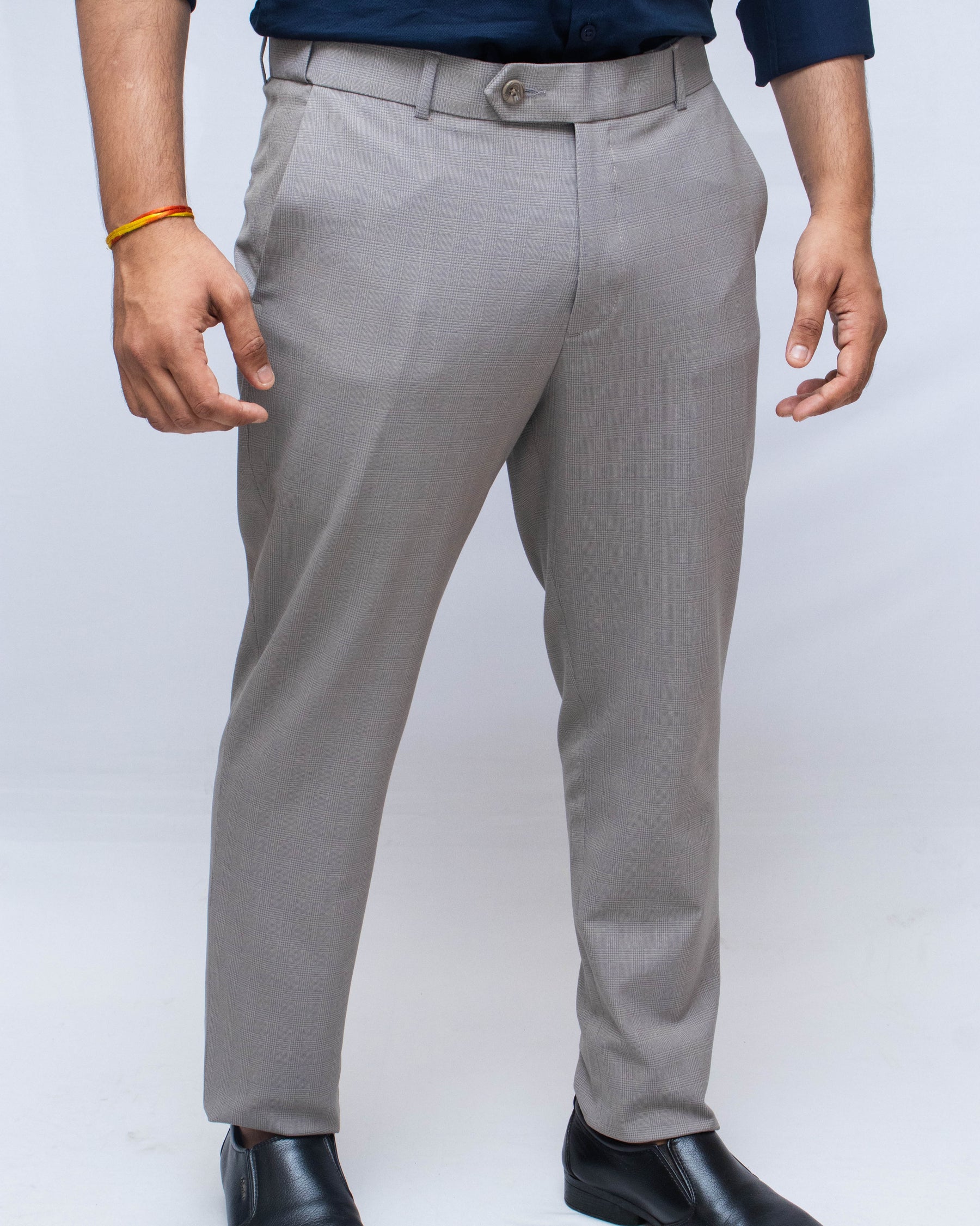 Solid Checks Flexiwaist Pant