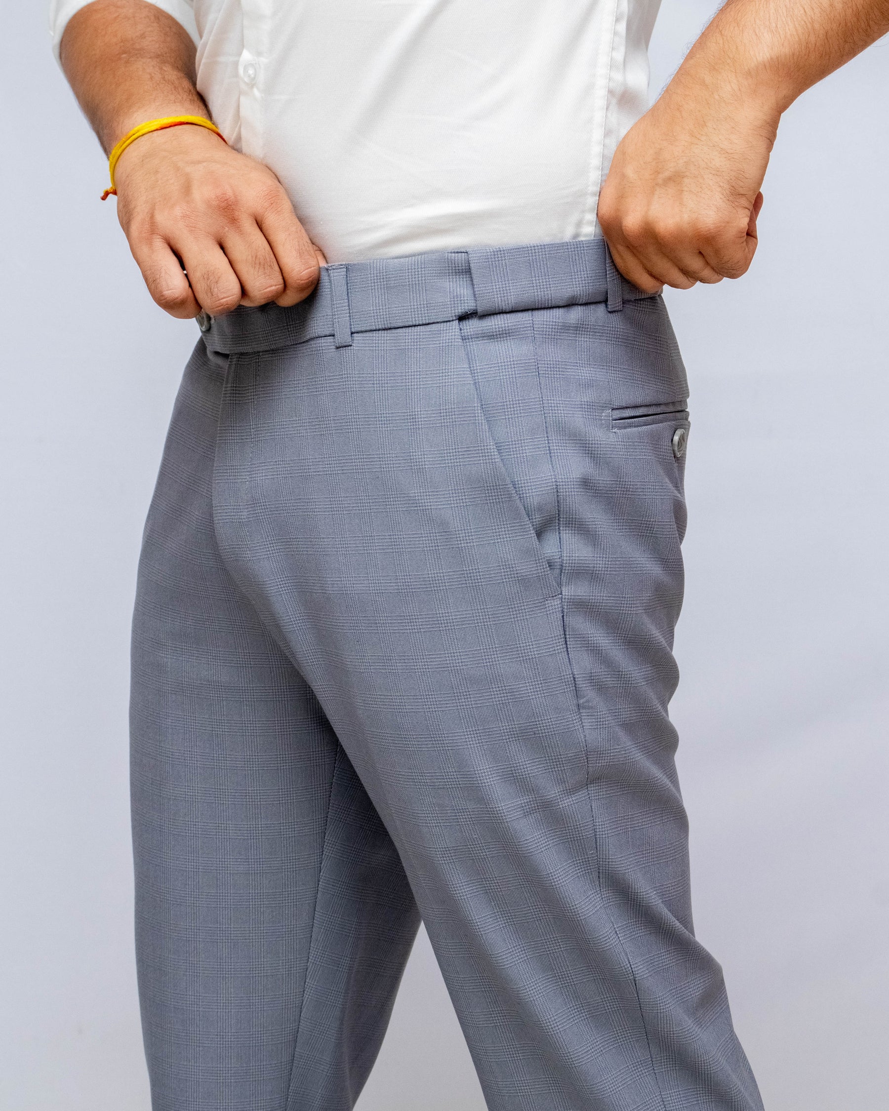 Solid Checks Flexiwaist Pant