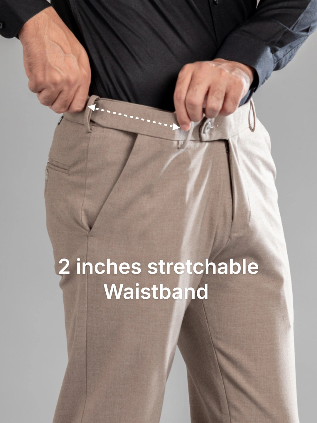 Sparrow Melange Flexiwaist Pants - Straight Fit