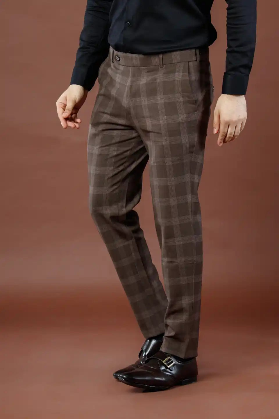Men’s premium Standstorm Soho Checks Flexiwaist Pants - Side view