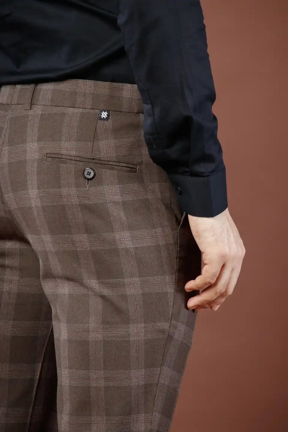 Men’s premium Standstorm Soho Checks Flexiwaist Pants - Back view