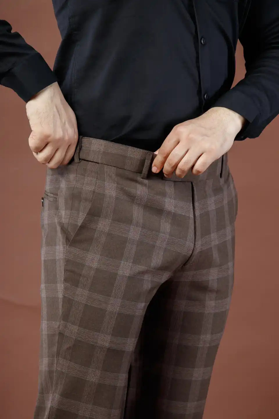 Men’s premium Standstorm Soho Checks Flexiwaist Pants - Side view