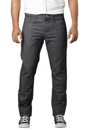 Front View of Onyx Black Coloured Printed Denim Jeans at Muffynn Store