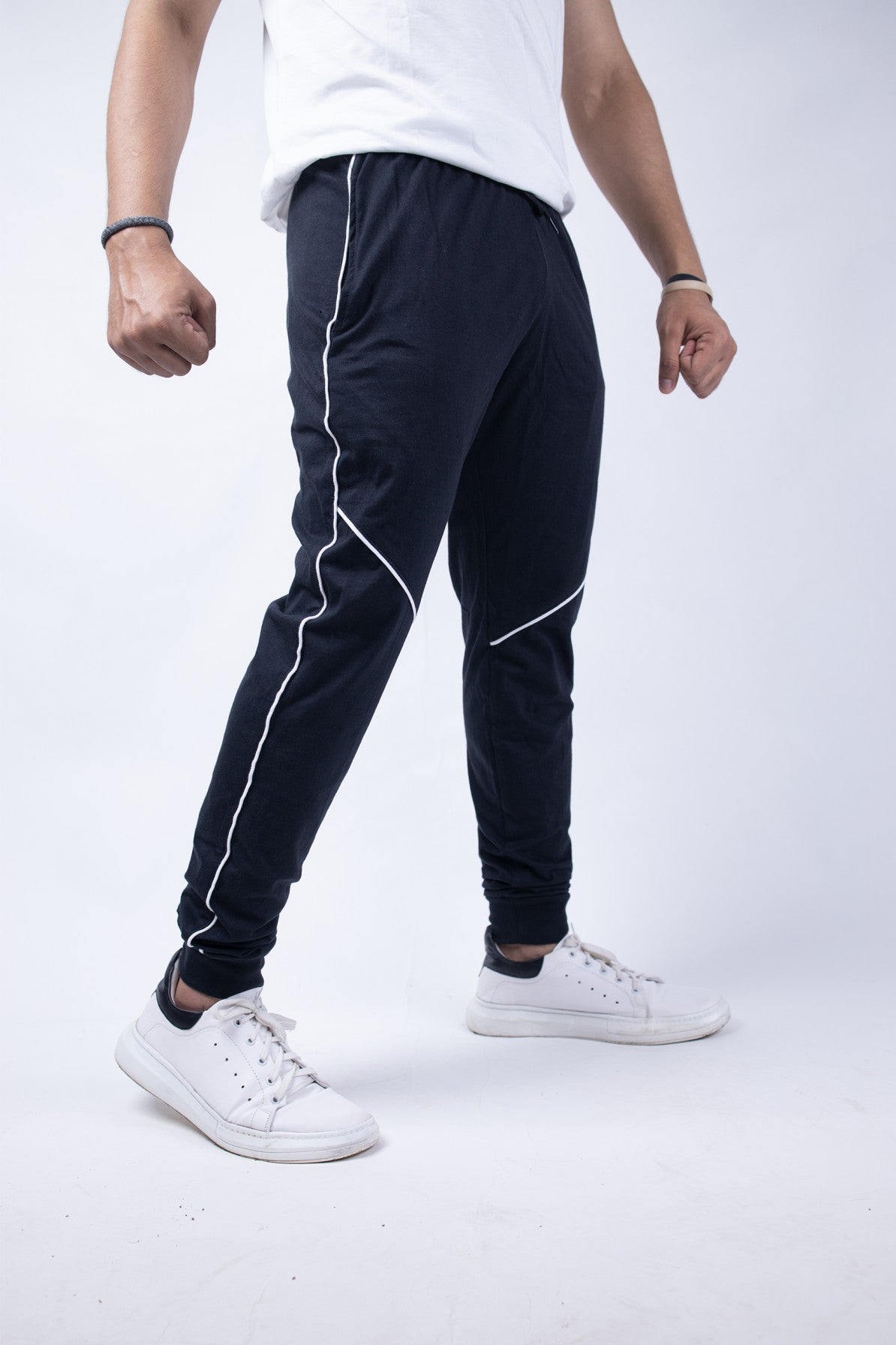 Underline Cotton Joggers - Muffynn    