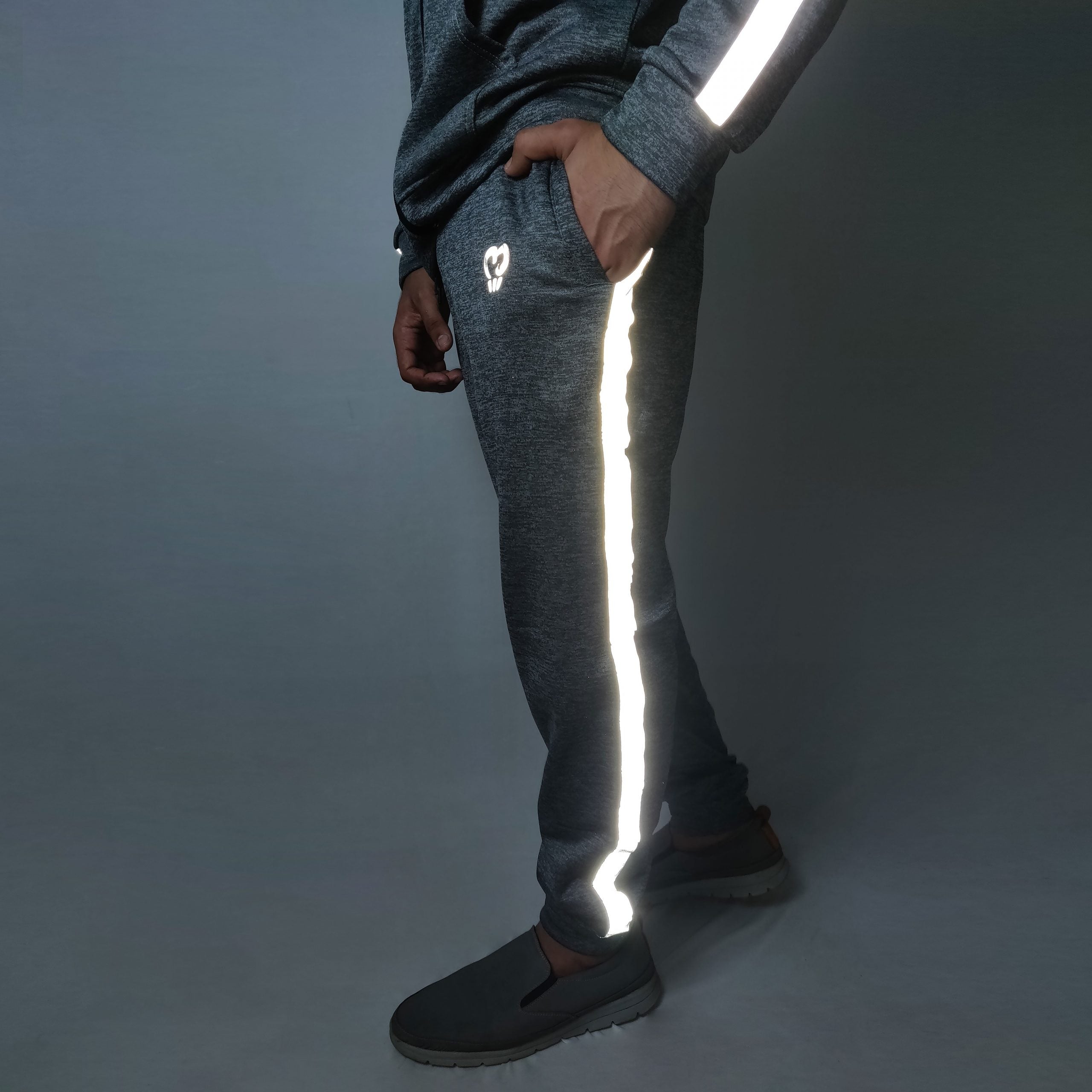 Reflective Fleece Unisex Joggers - Muffynn    