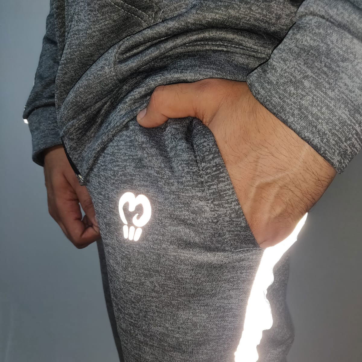 Reflective Fleece Unisex Joggers - Muffynn    