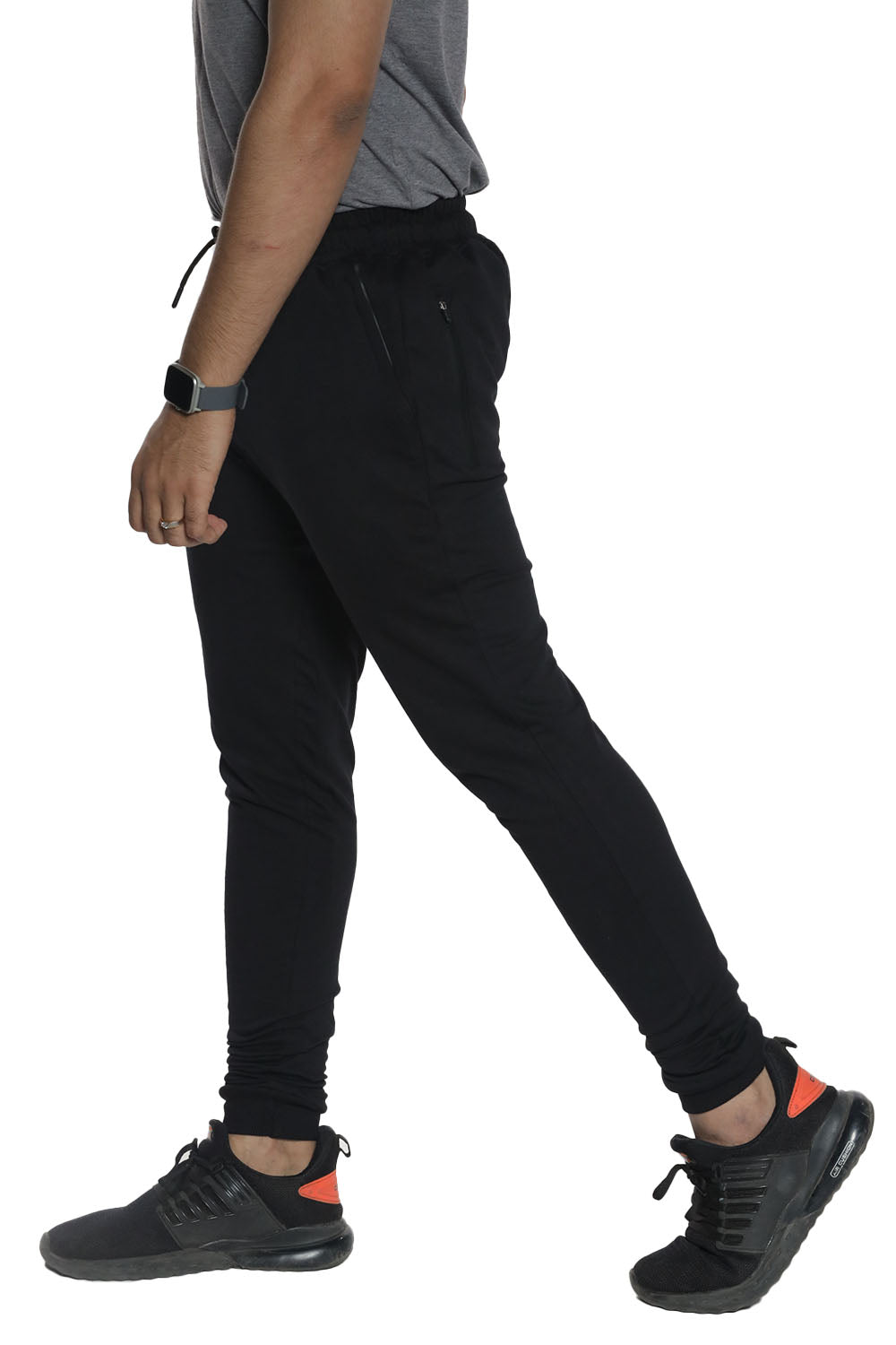 Black Cotton Joggers - Muffynn    