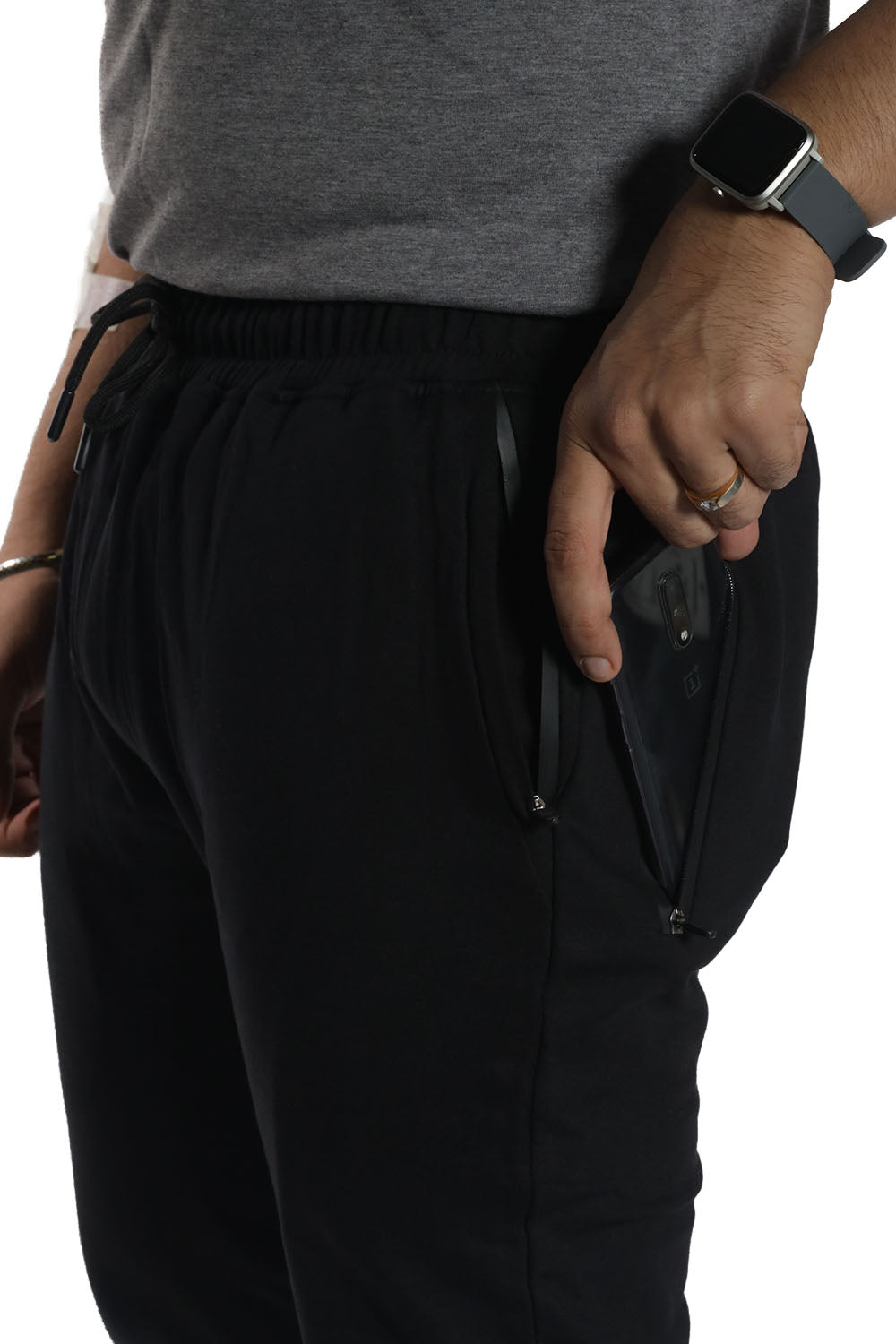 Black Cotton Joggers - Muffynn    