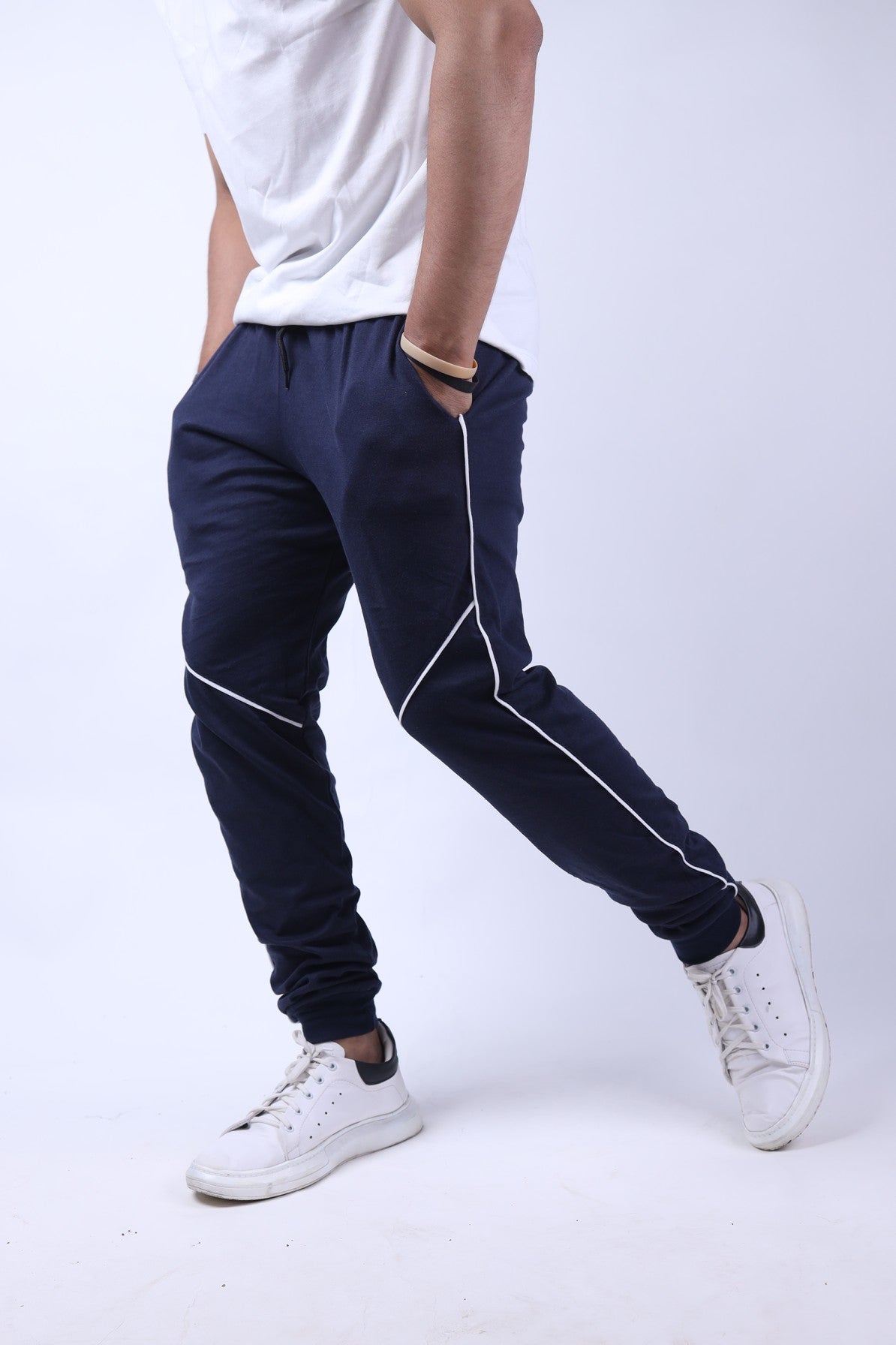 Underline Cotton Joggers - Muffynn    