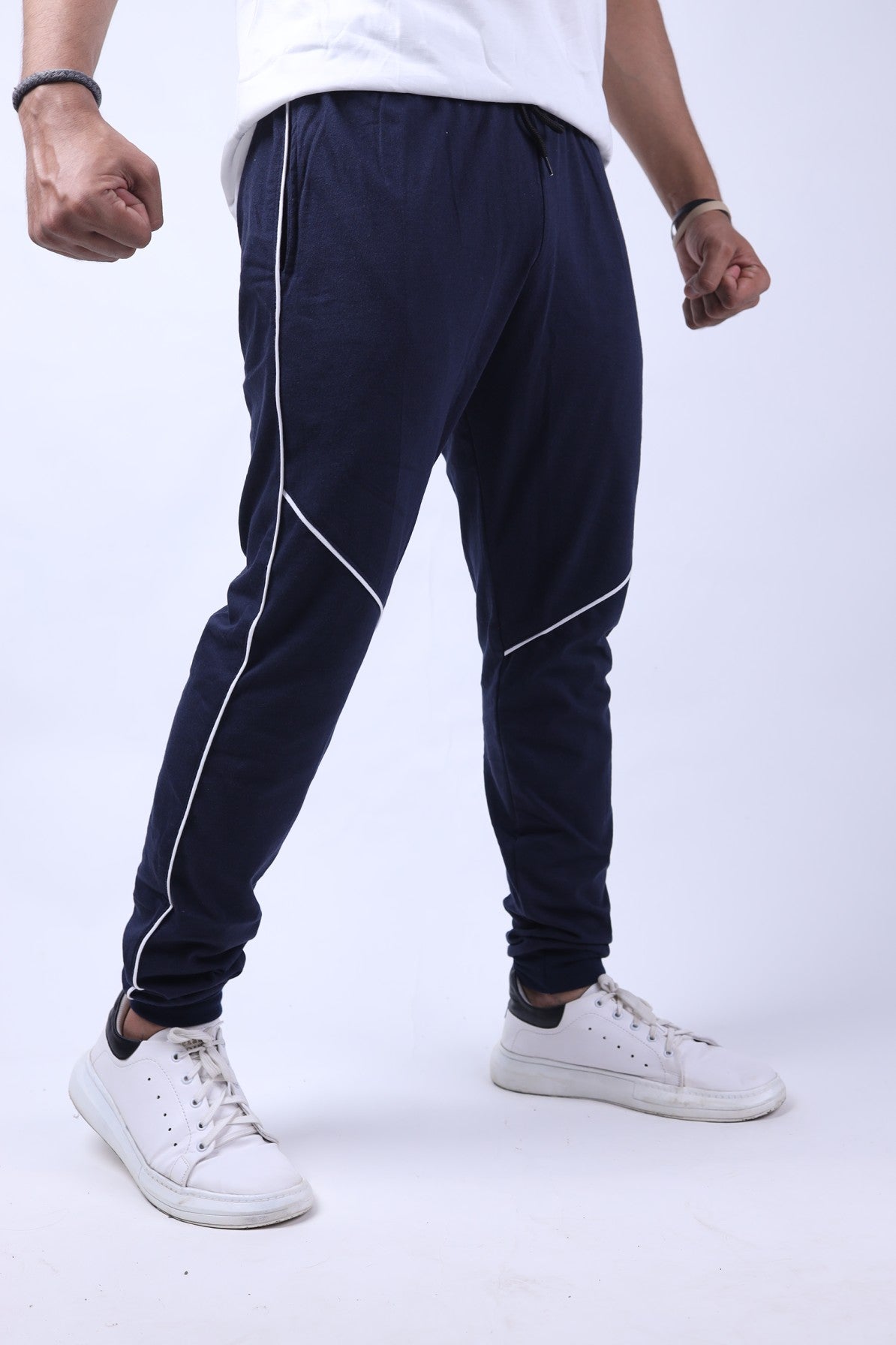 Underline Cotton Joggers - Muffynn    