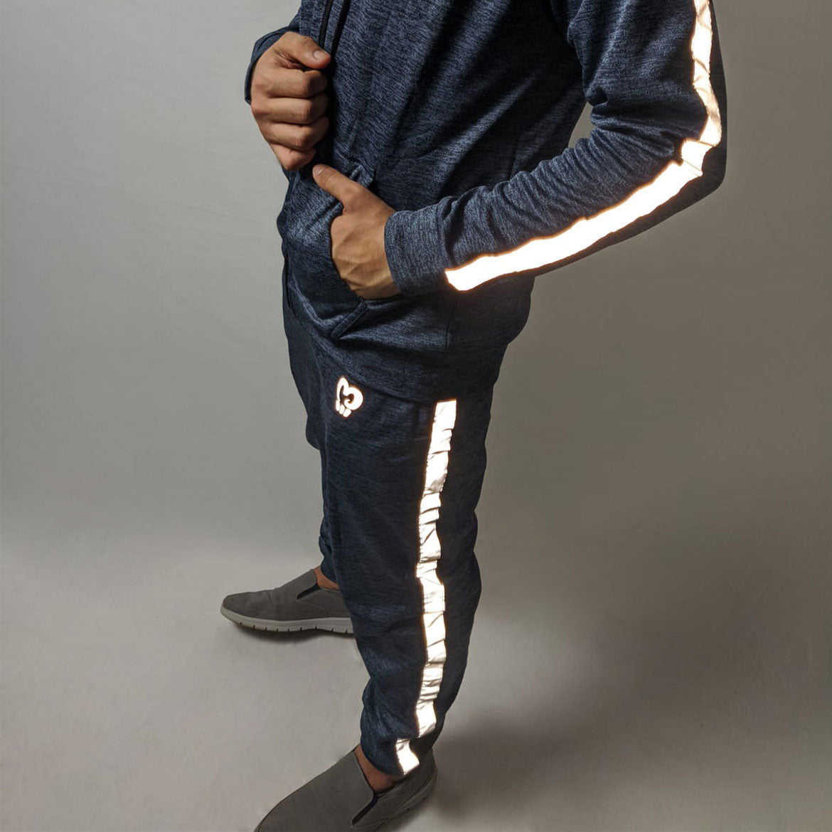 Reflective Fleece Unisex Joggers - Muffynn    